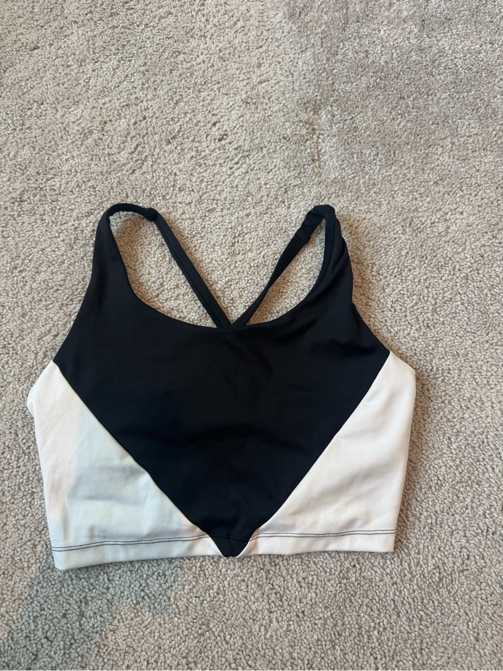 Marika Tek Strappy Racerback Black Sport Bra Size Medium